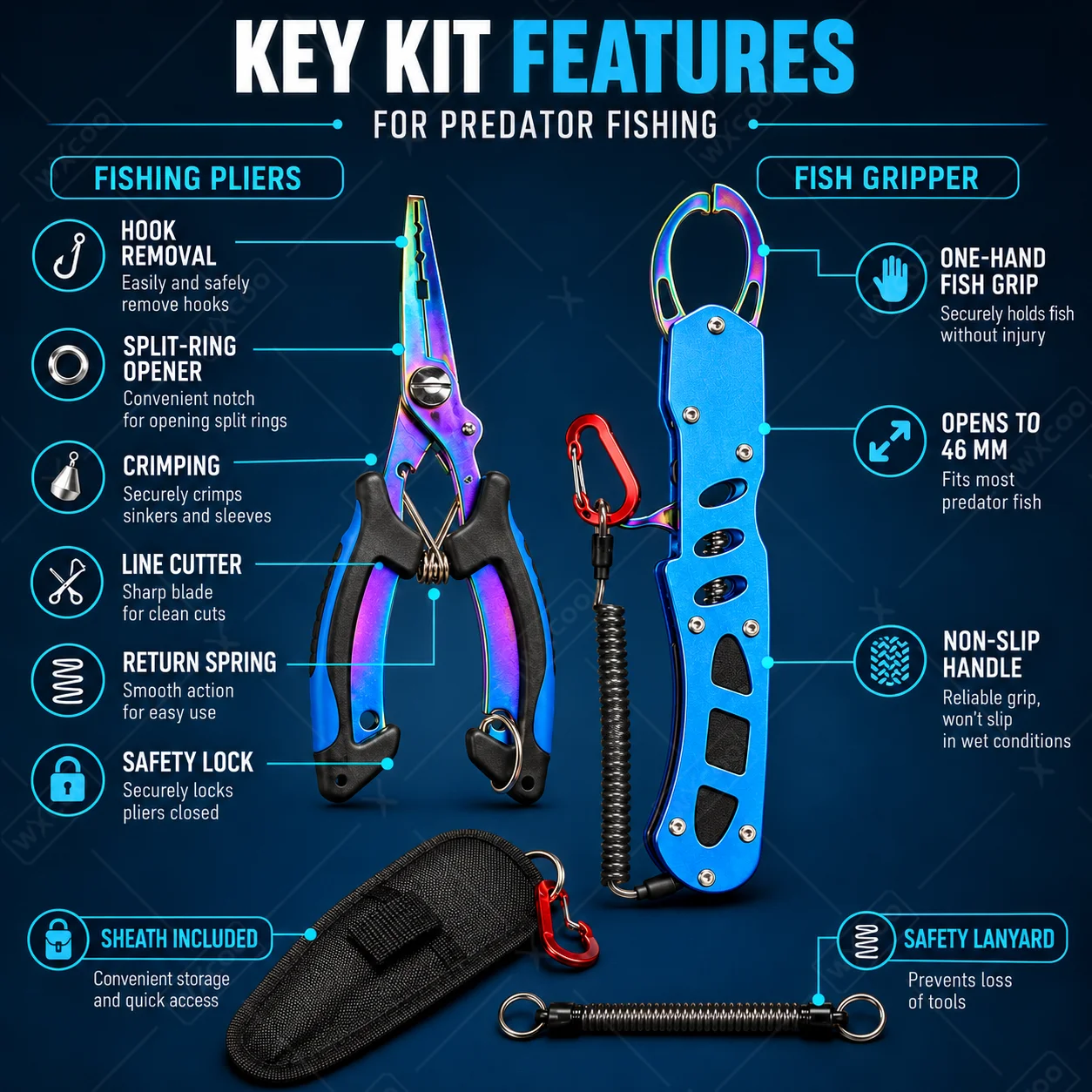 Blue Titanium Coated Saltwater - Fishing Hook Sharpener 评论和价格