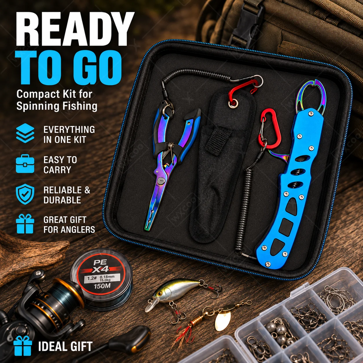 Blue Titanium Coated Saltwater - Fishing Hook Sharpener 评论和价格