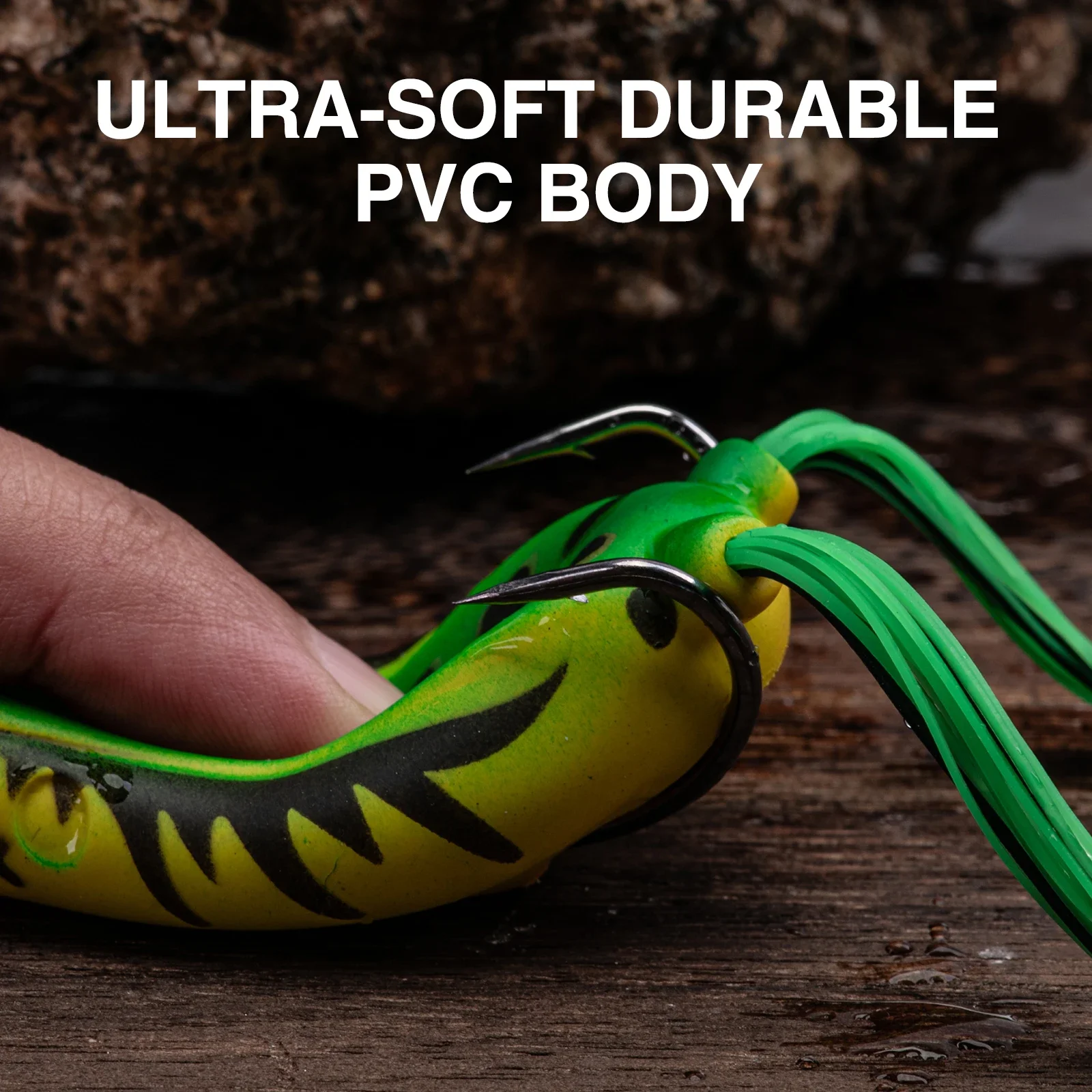 Goture Soft PVC Popper Frog Fi - Fishing Hook Weedless 评论和价格