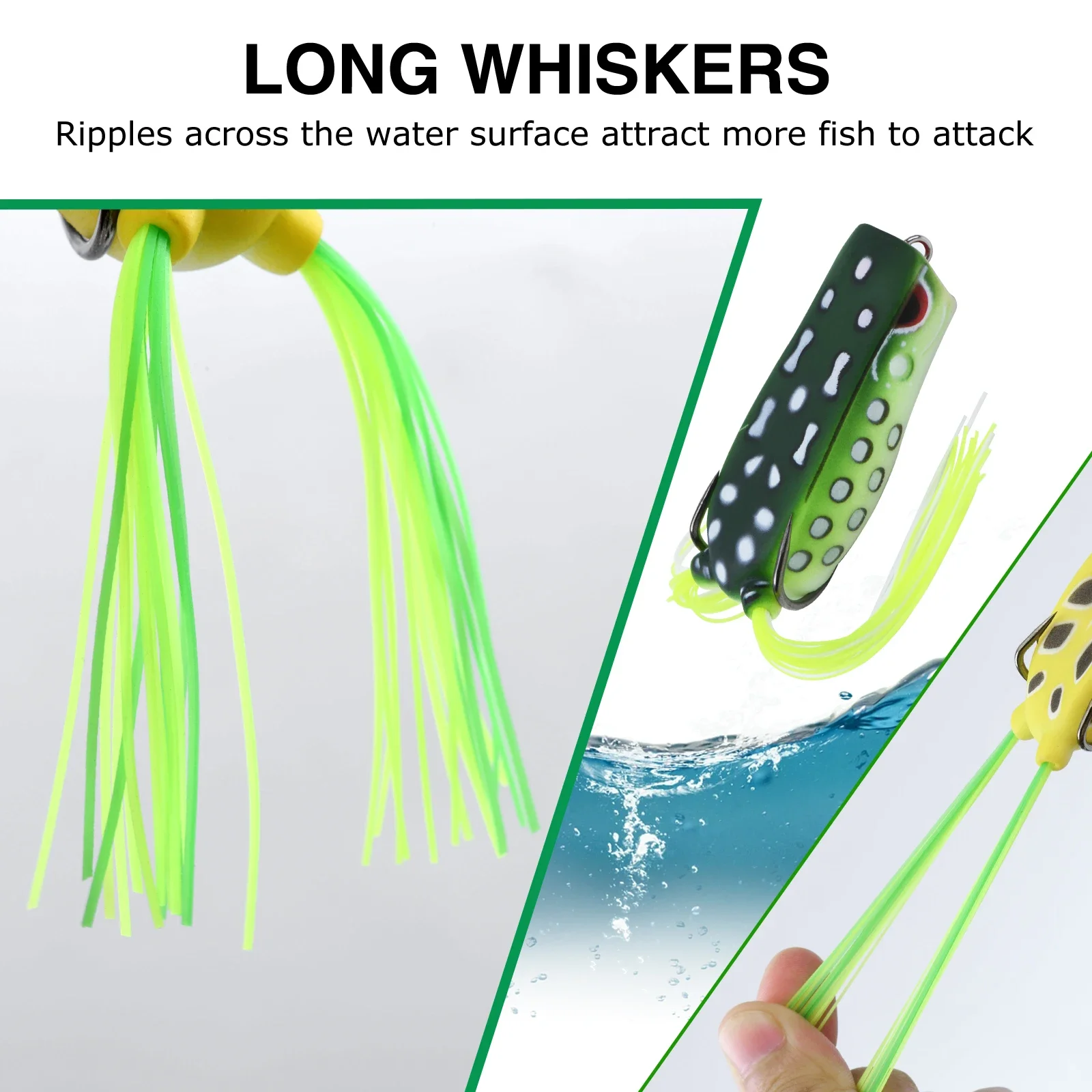 Goture Soft PVC Popper Frog Fi - Fishing Hook Weedless 评论和价格