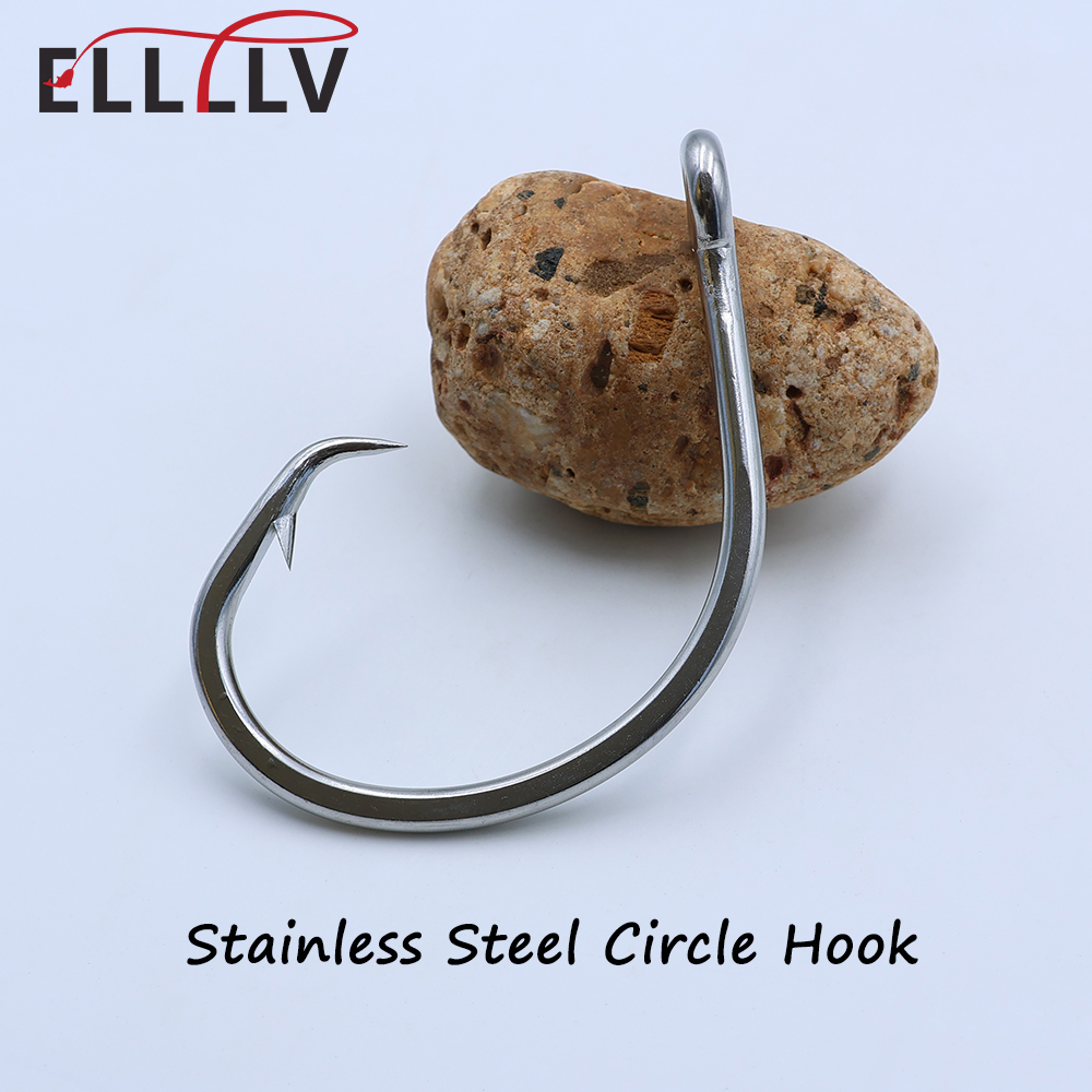 Ellllv 10/0 - 16/0 Stainless S - Fishing Hook Circle 评论和价格