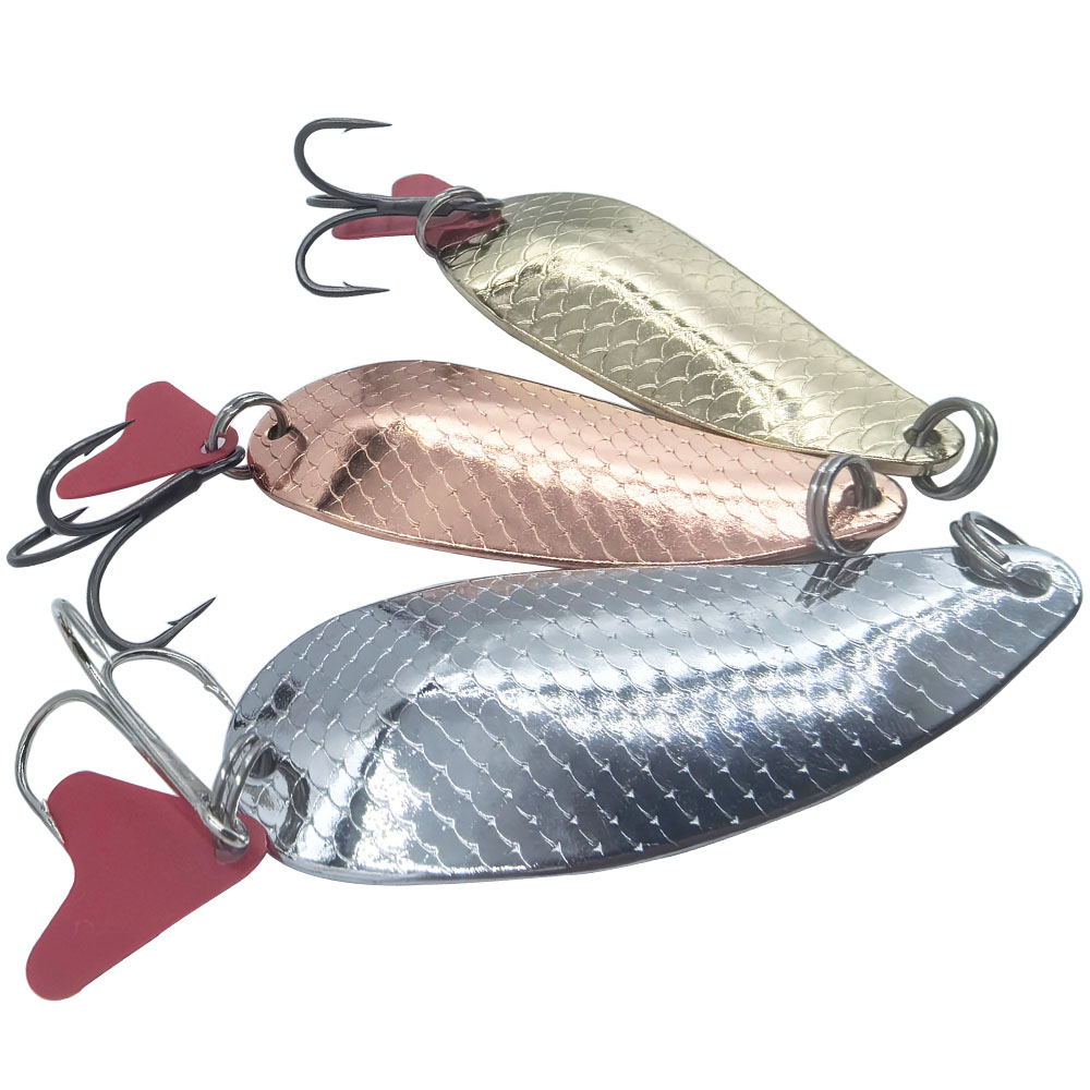 Trout Fishing Spoons Lure Silv - Fishing Hook Treble 评论和价格