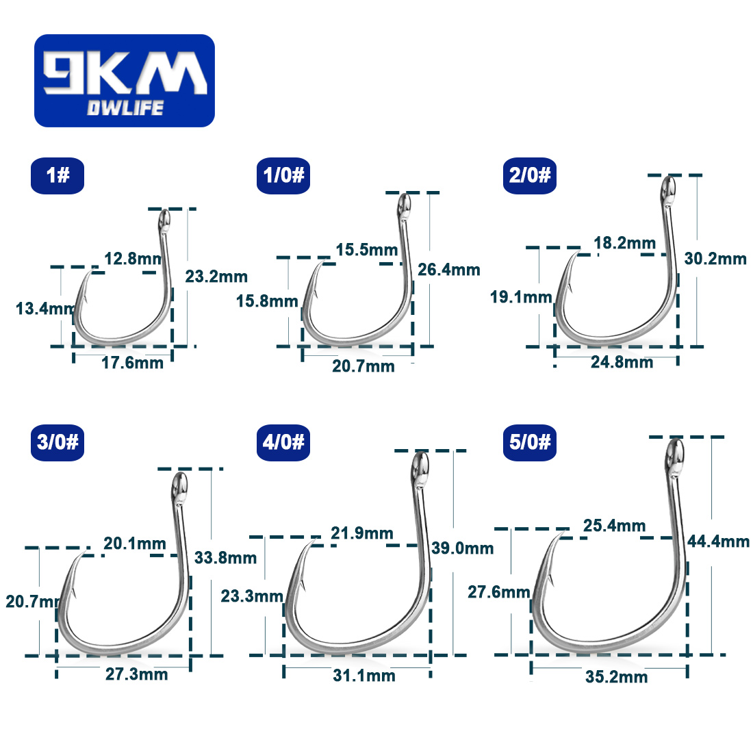 9KM Fishing Hooks Saltwater Li - Fishing Hook Barbless 评论和价格