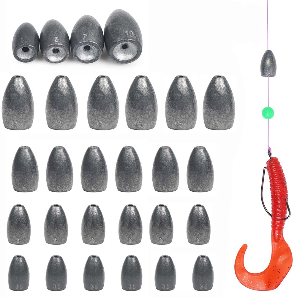 Bullet Fishing Sinkers Weights - Fishing Hook Remover 评论和价格