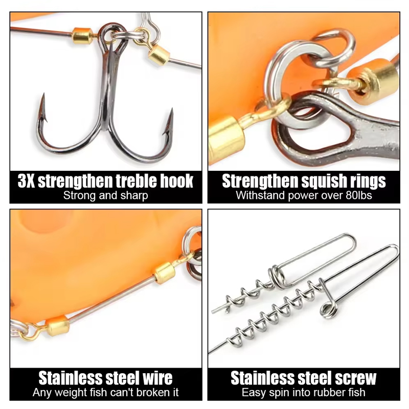Fishing Hook Rigs Steel Leader - Fishing Hook Treble 评论和价格
