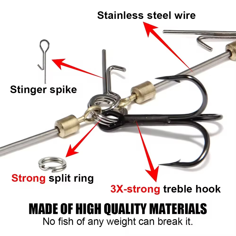 Fishing Hook Rigs Steel Leader - Fishing Hook Treble 评论和价格