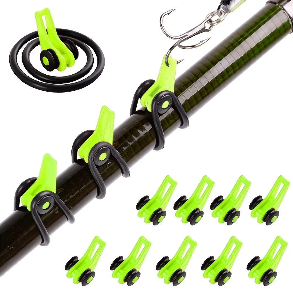 10pcs/lot Fishing Rod Pole Hoo - Fishing Hook Jig 评论和价格