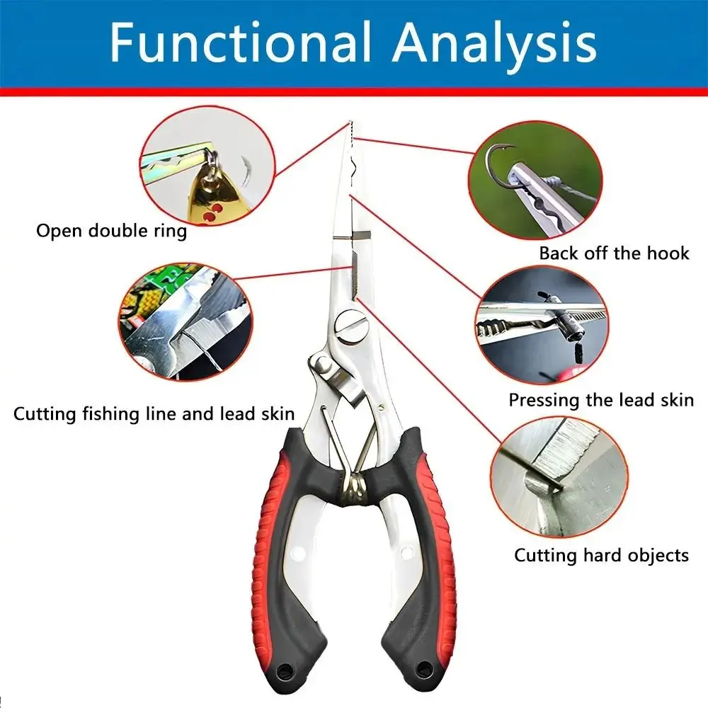 Stainless Steel Fishing Pliers - Fishing Hook Sharpener 评论和价格